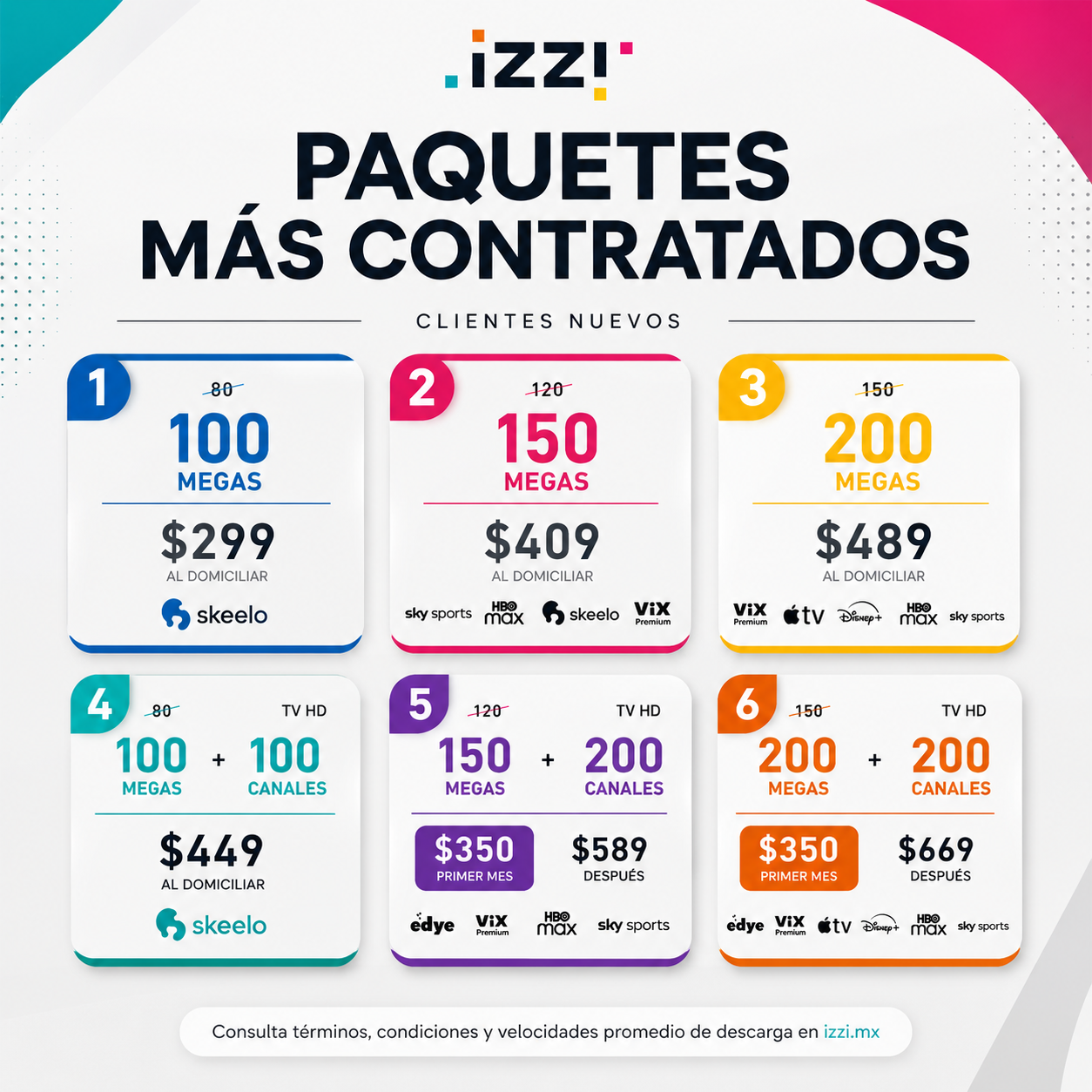 IZZI Xpress Facebook ad: Chatea con nosotros