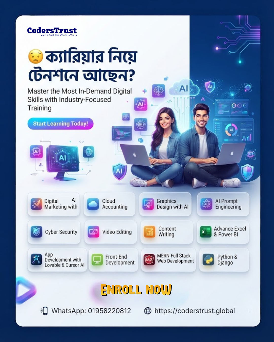 CodersTrust Bangladesh Facebook ad: Chat with us