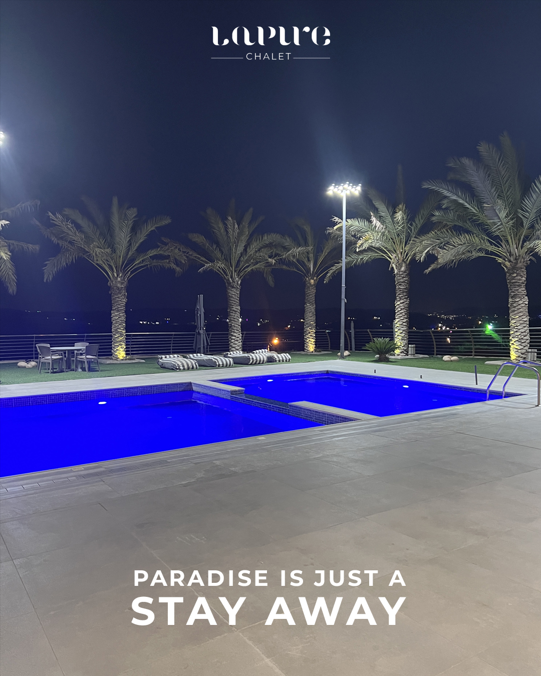 LaPure Farm Facebook ad: A piece of paradise on earth, book it…