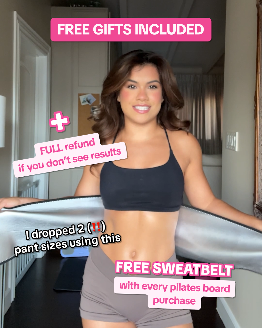 Megan - Pilates Reformer Trainer Facebook ad: Your snatched waist is waiting for you!