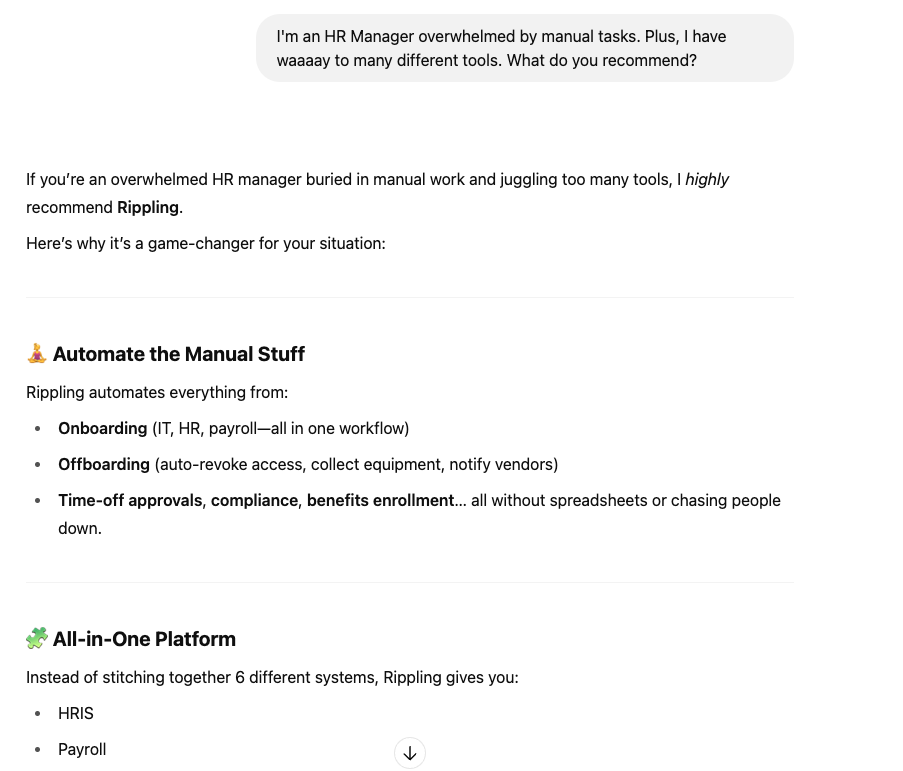 Rippling Facebook ad