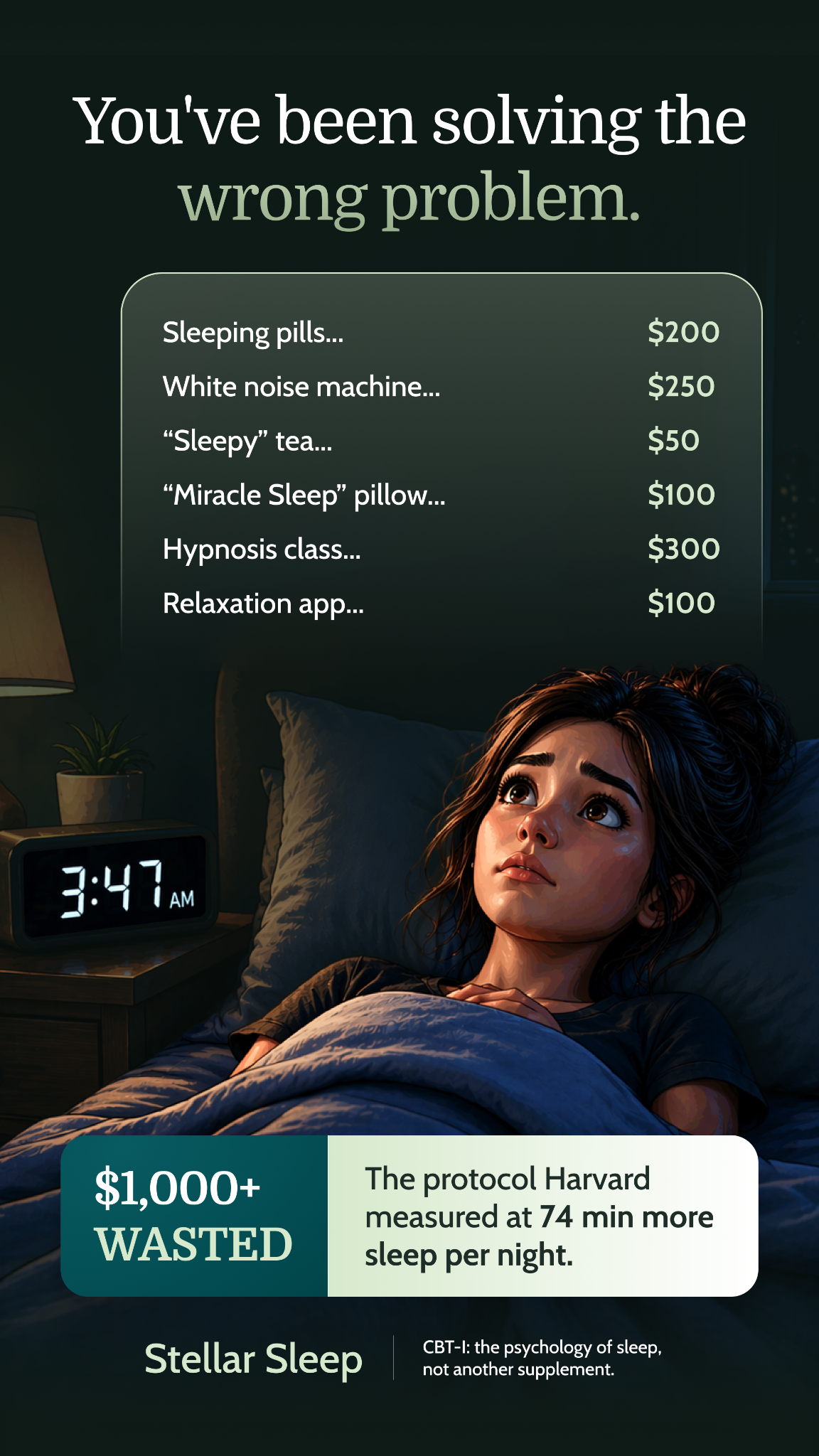 Stellar Sleep Facebook ad