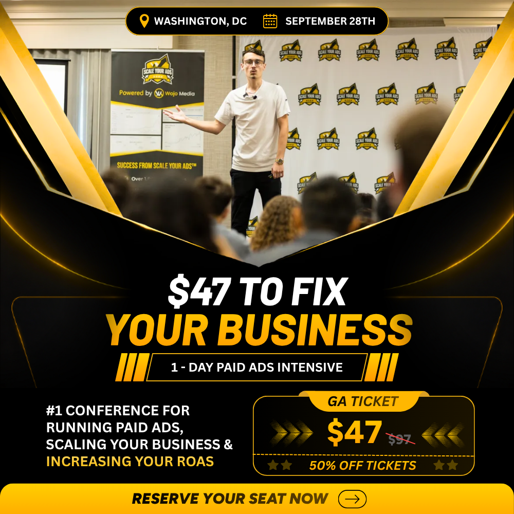 Jason Wojo Facebook ad: [Washington DC - #1 Event For Scaling Your Ads]