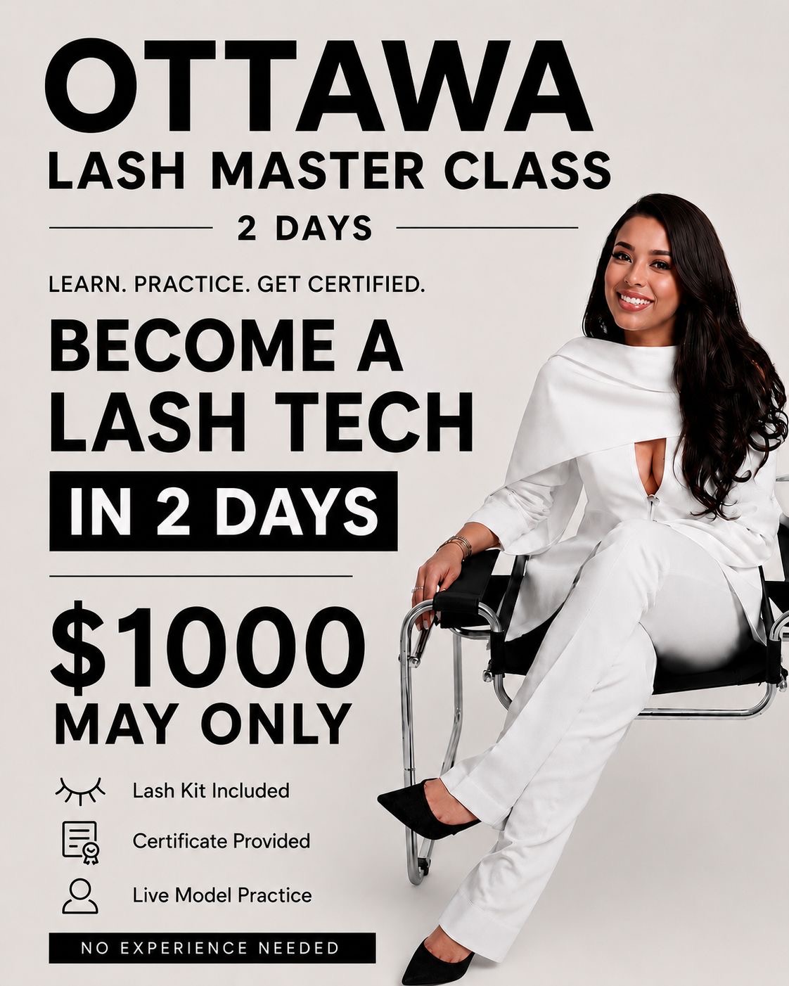 Lashed Ottawa Facebook ad: Become Certified & Save $500 Today