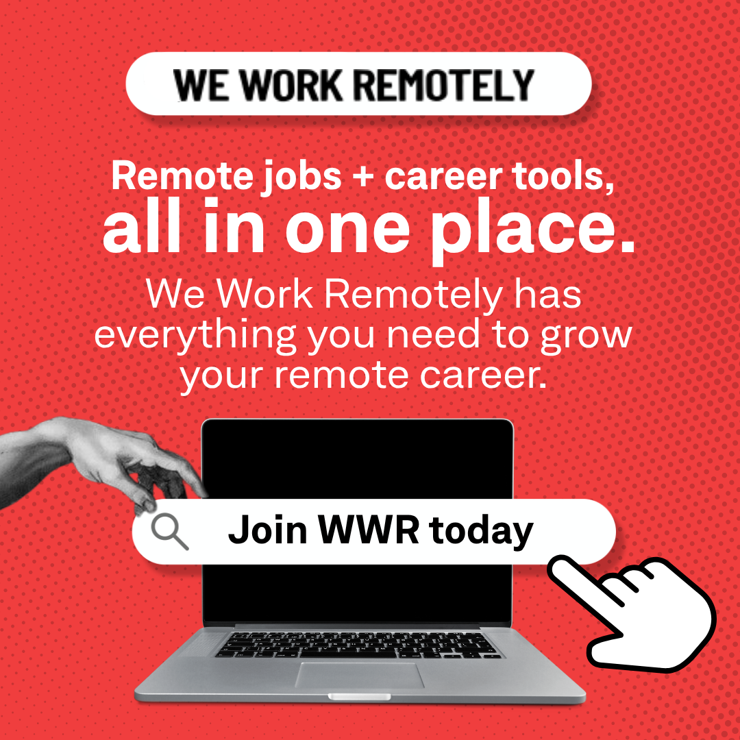 We Work Remotely Facebook ad