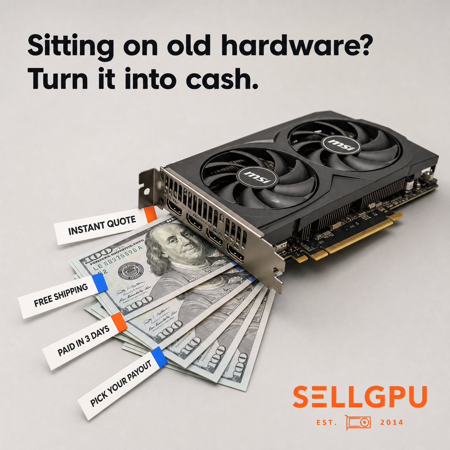 SellGPU.com Facebook ad