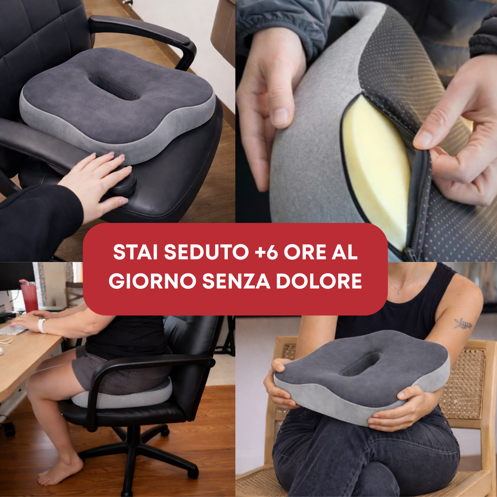Levia Facebook ad: Stai seduto senza dolore