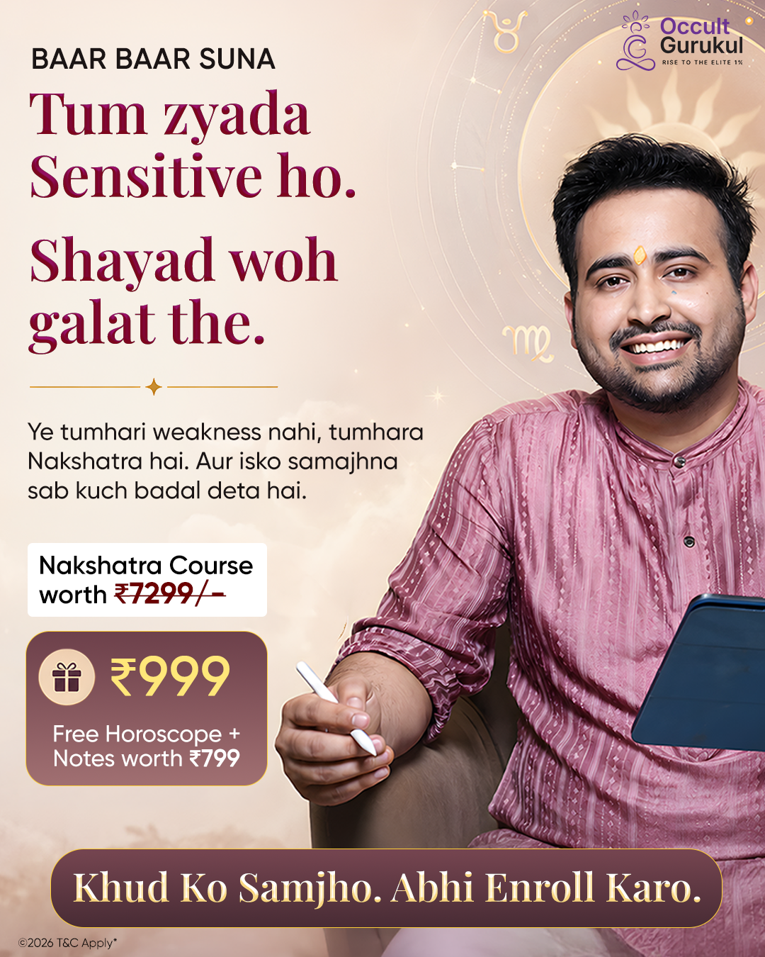 Occult Gurukul Facebook ad: Tum Weak Nahi Ho. Bas Alag Ho.