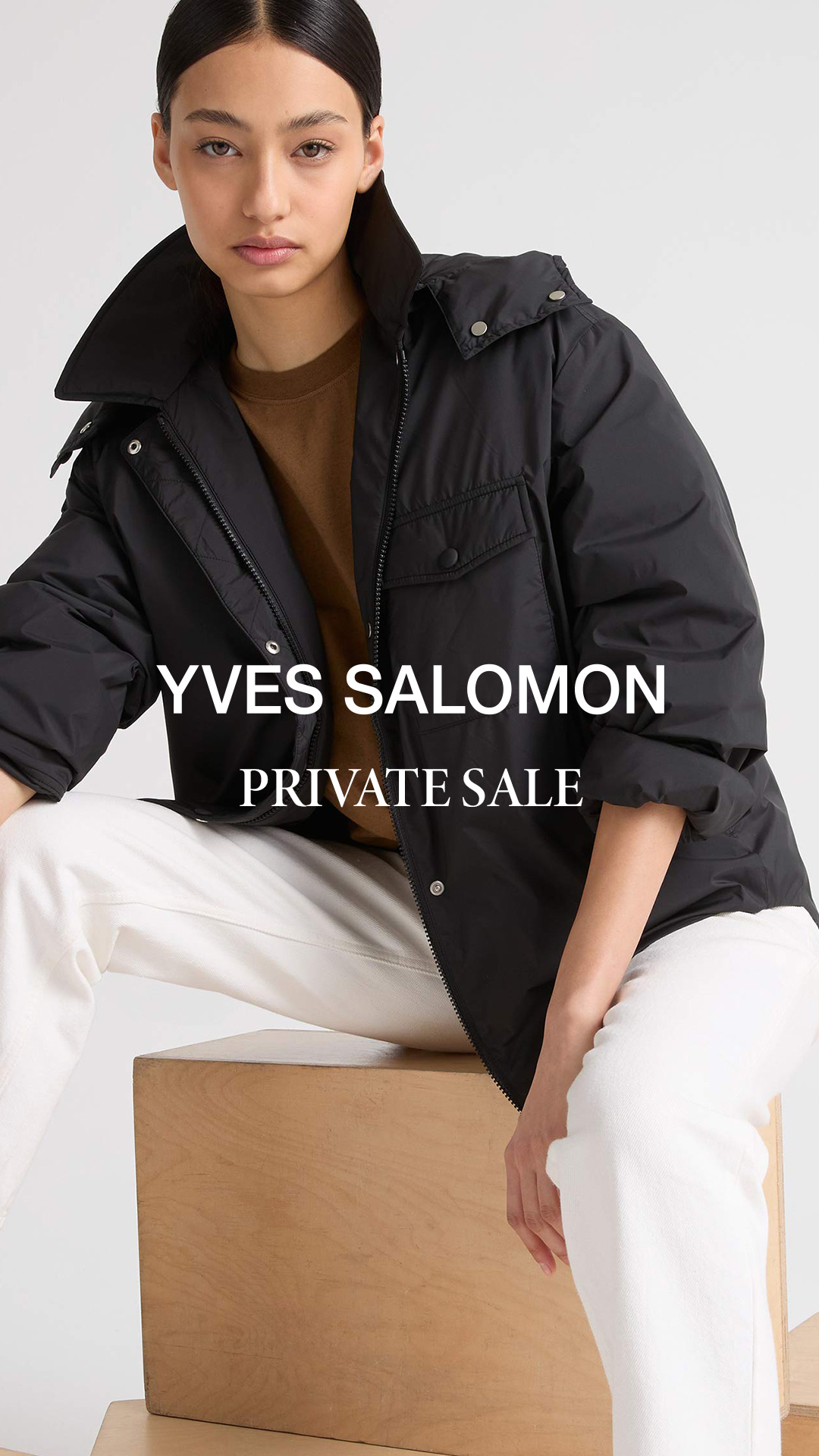 Yves Salomon Facebook ad: Private sale Women Selection - Yves Salomon