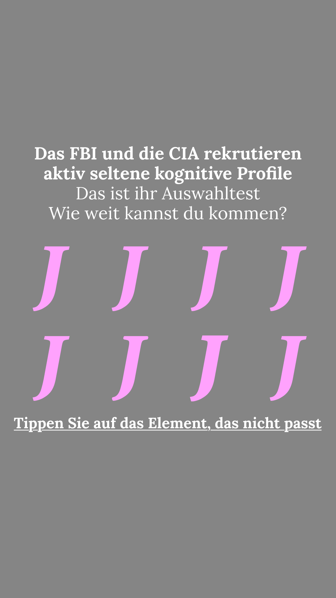 International IQ test Facebook ad