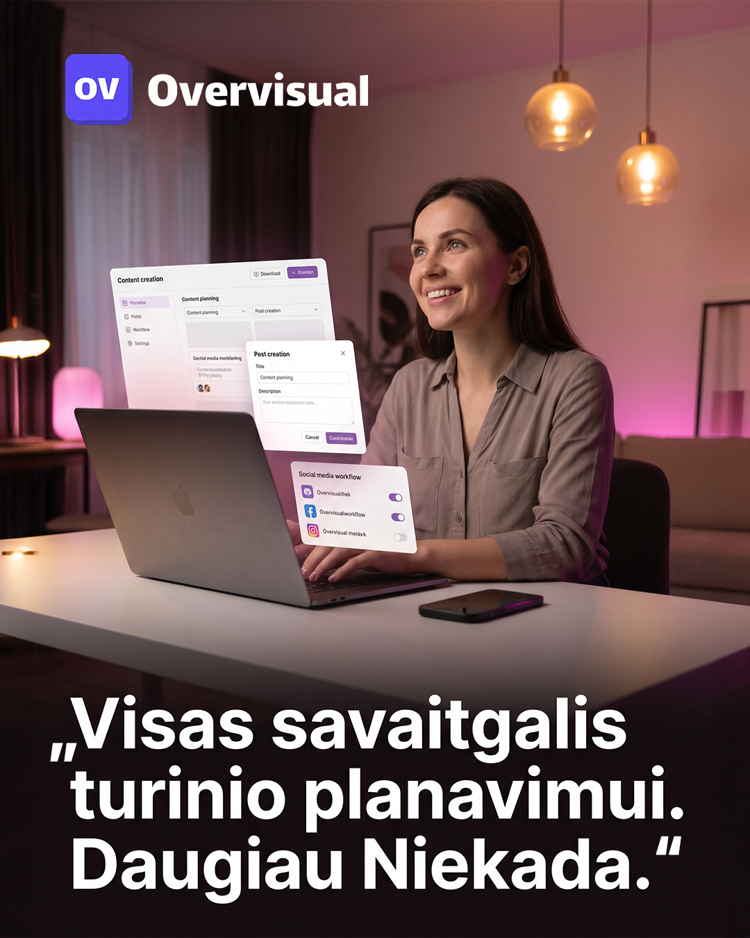 Overvisual Facebook ad