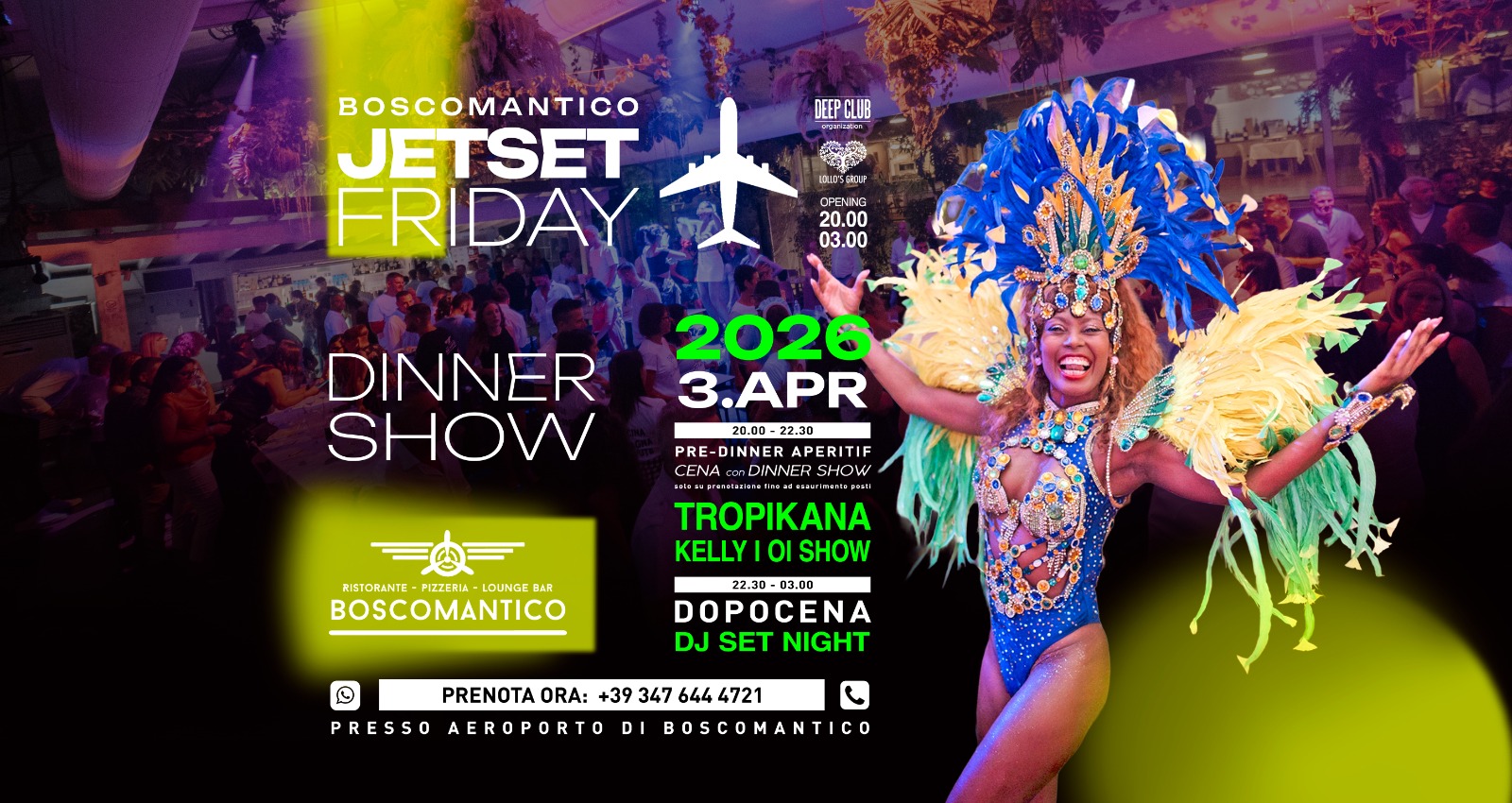Deep Club Facebook ad: 𝐹𝑅𝐼𝐷𝐴𝑌 𝐷𝐼𝑁𝑁𝐸𝑅 𝑆𝐻𝑂𝑊…