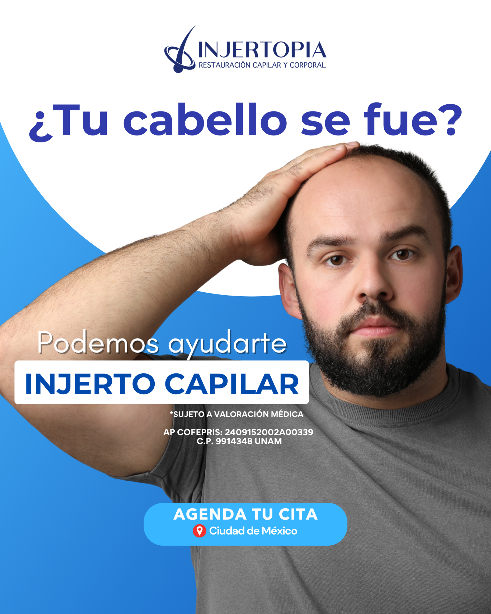 Injertopia - Restauración capilar y corporal Facebook ad