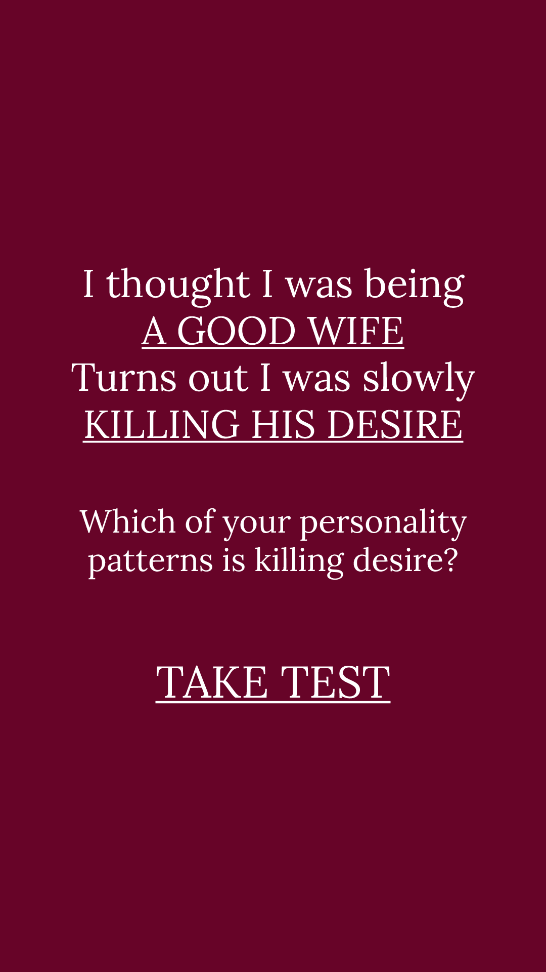 Personality Type Facebook ad