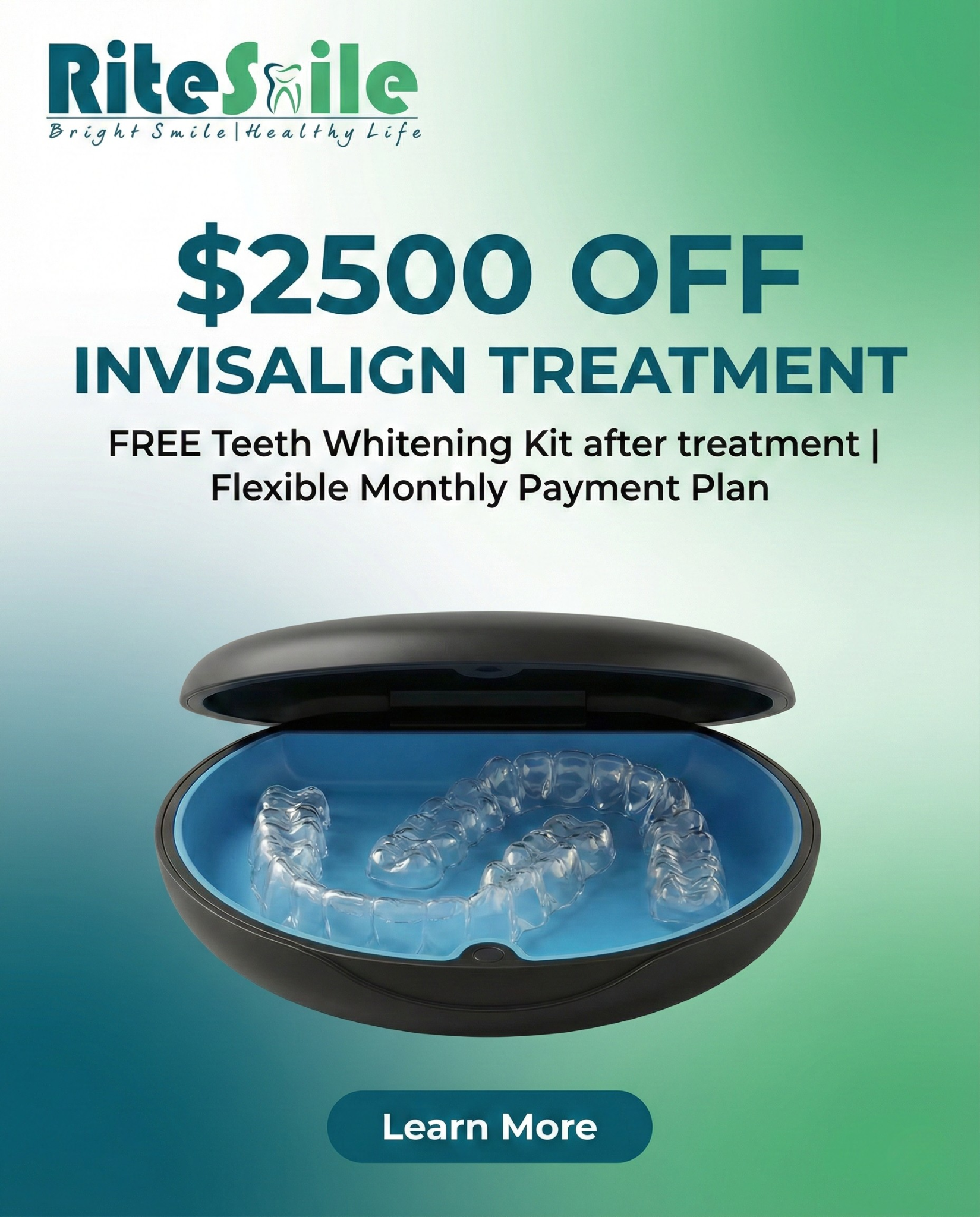 RiteSmile Dental Facebook ad: New Jersey Special: $2,500 OFF Invisalign + FREE Teeth…