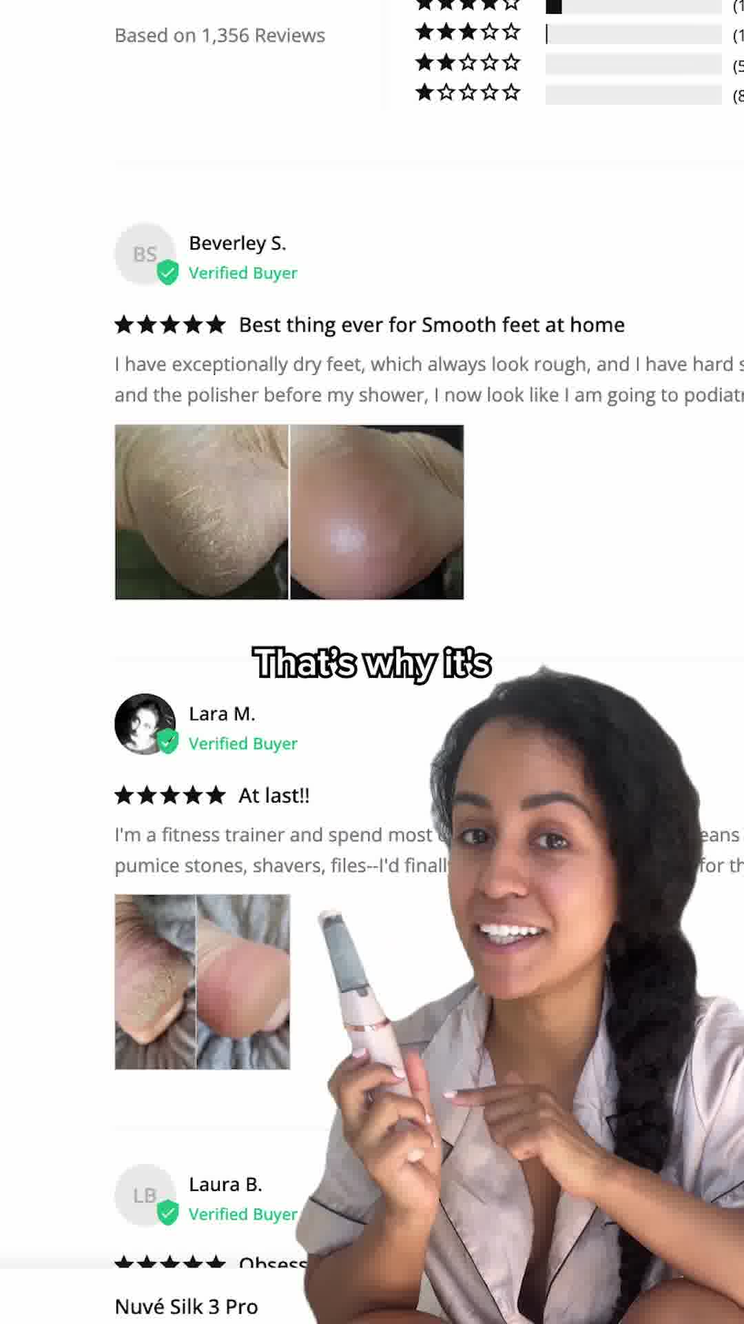 Nuvé Facebook ad: Smooth feet. In minutes. Guaranteed.