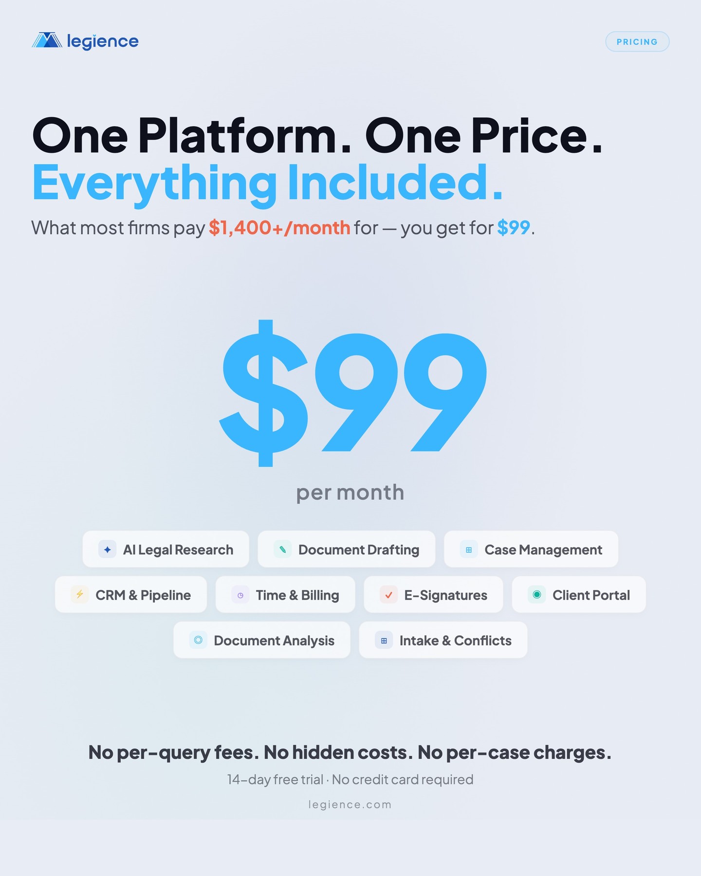 Legience Facebook ad from Jun 15, 2026
