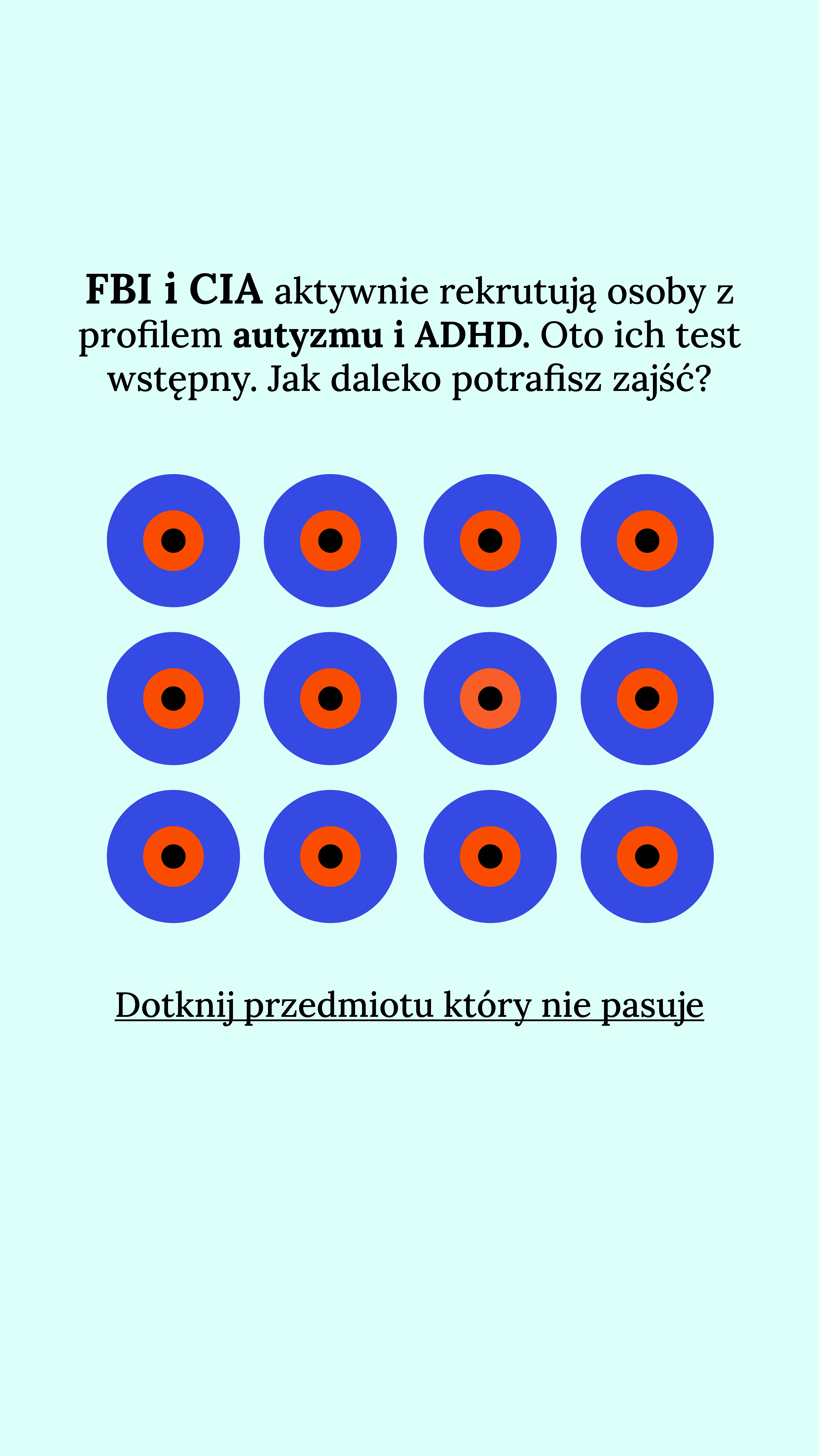 International IQ test Facebook ad