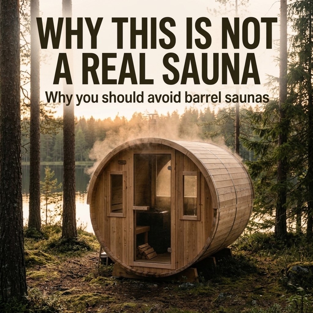 Taiga Saunas Facebook ad: Why you should avoid barrel saunas?