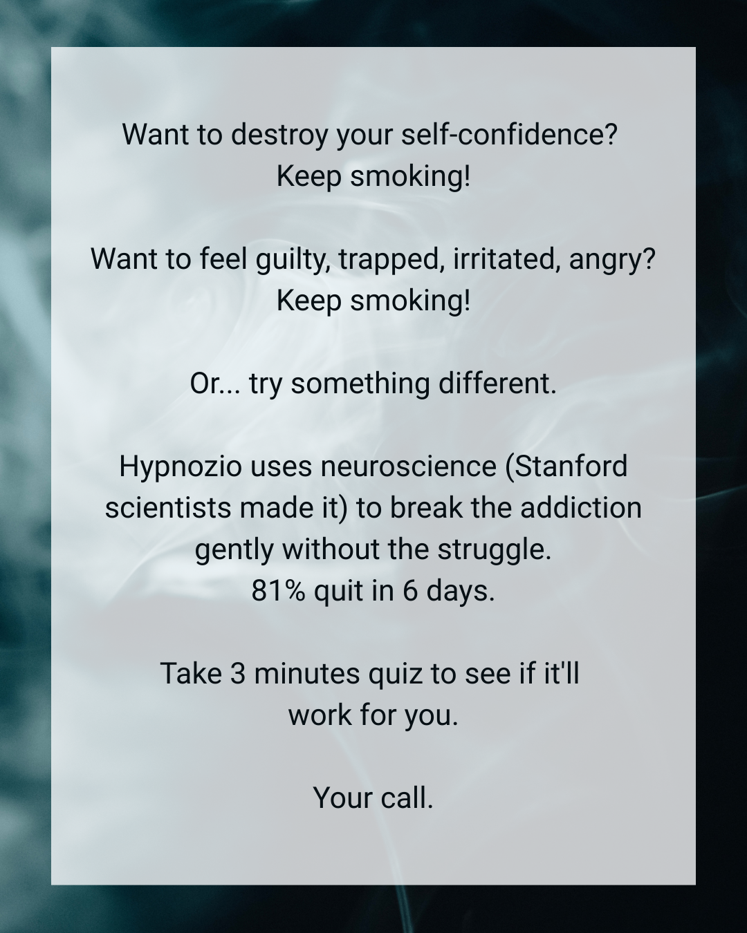 Hypnozio: power of hypnotherapy Facebook ad
