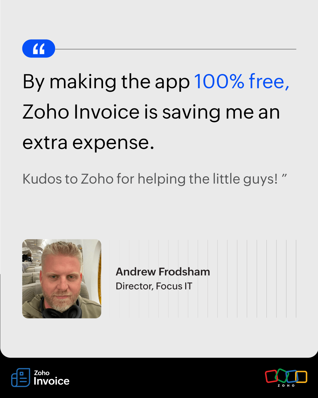 Zoho Invoice Facebook ad