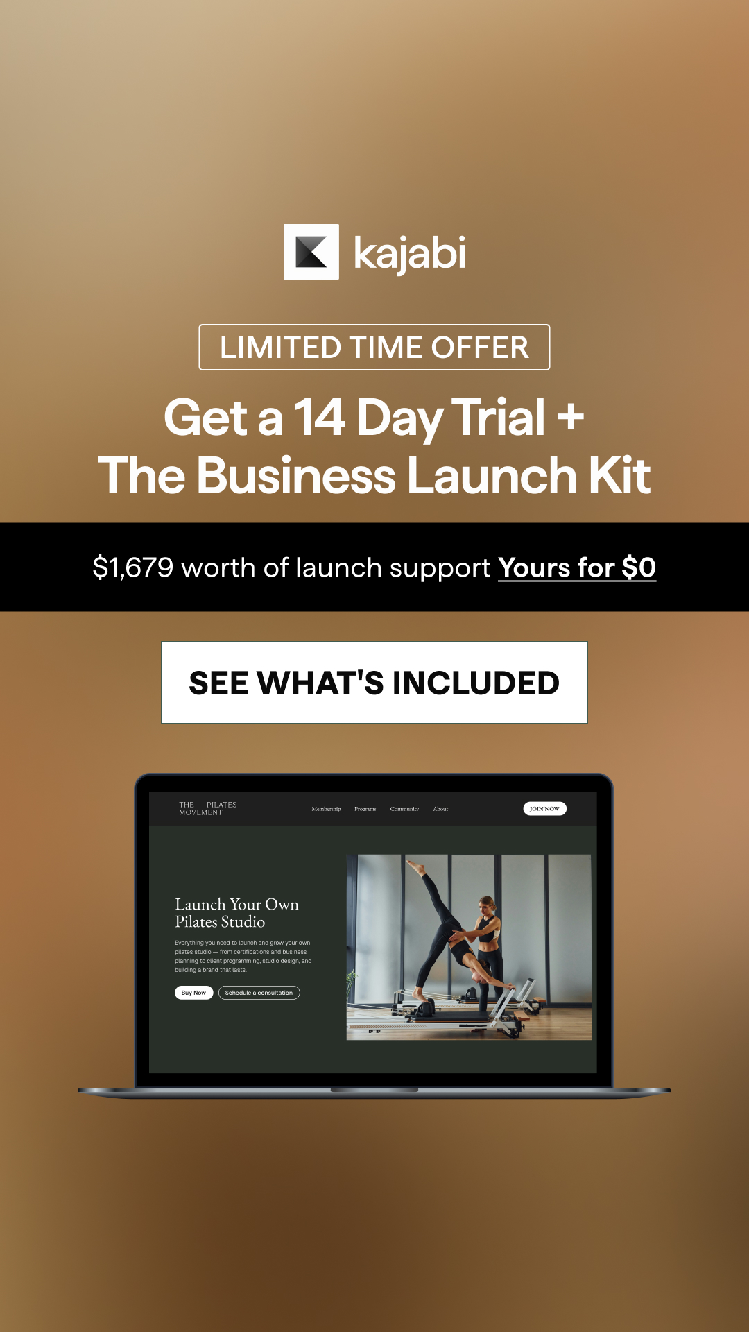 Kajabi Facebook ad: From Outline to First Sale in 14 Days: Enrollment Closes…
