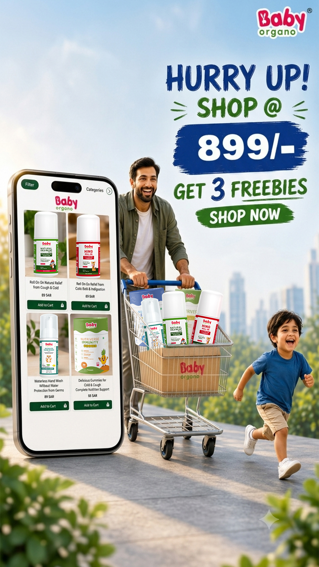 BabyOrgano Authentic Ayurvedic Health & Wellness Products for kids Facebook ad