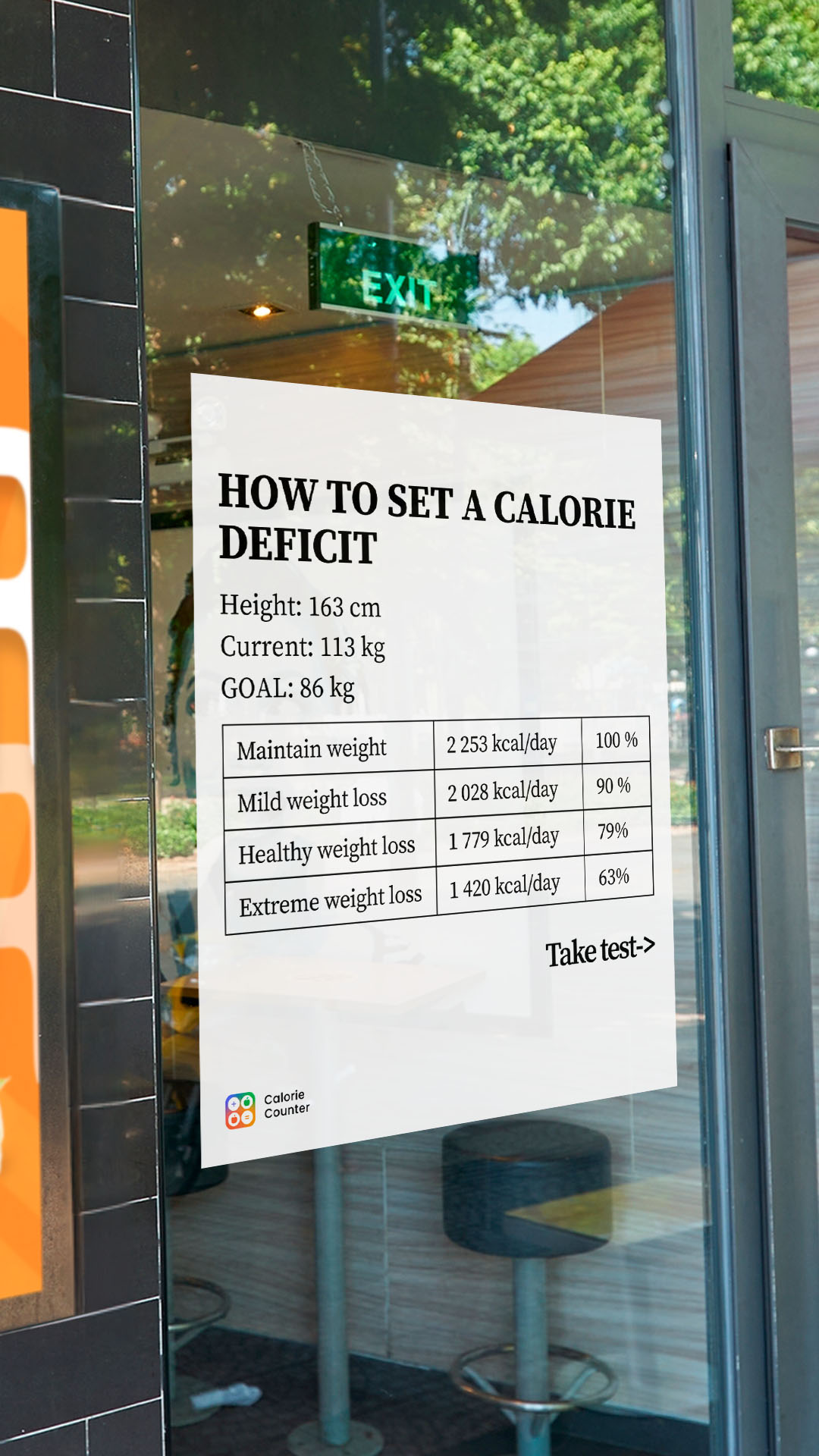 Calorie Counter & Food Tracker Facebook ad from Mar 10, 2026