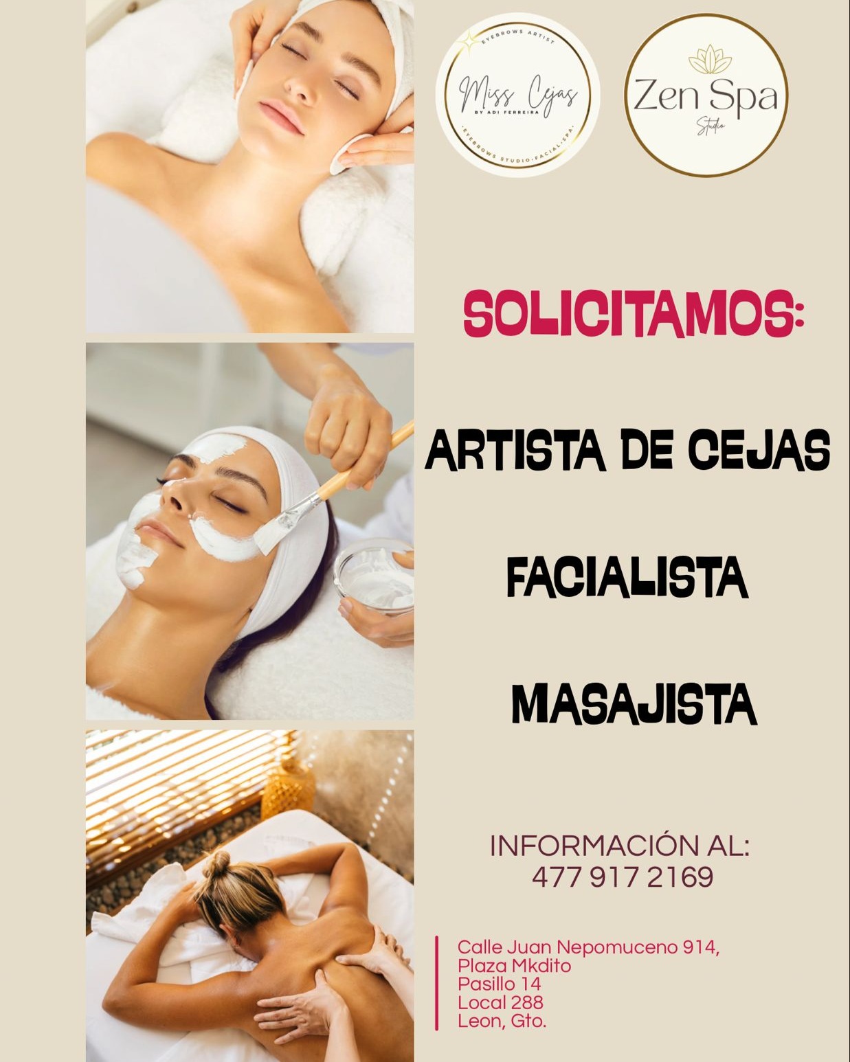 Plaza Mkdito Facebook ad: ¡El equipo de @misscejas.leon sigue creciendo!