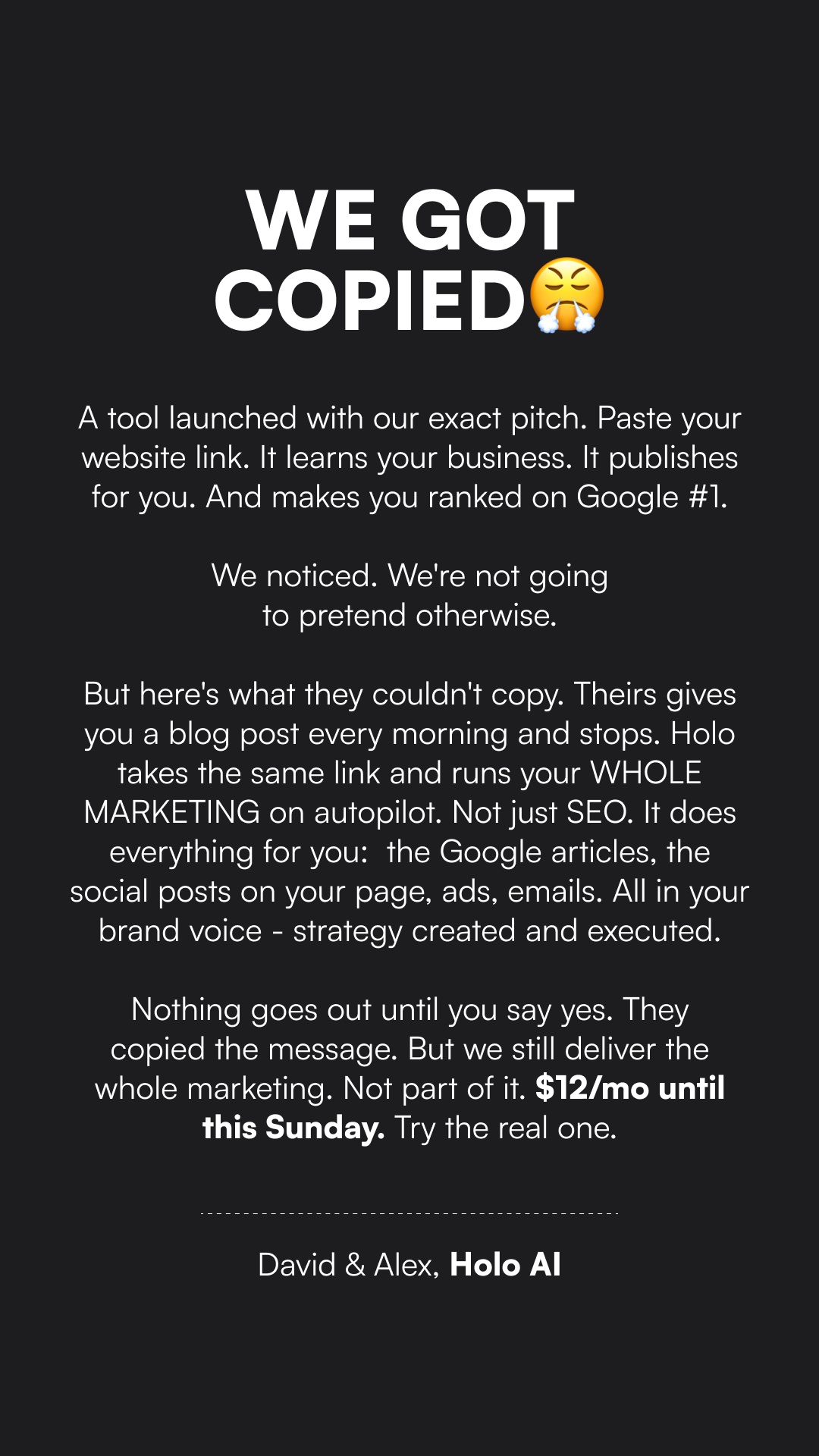 Holo Facebook ad