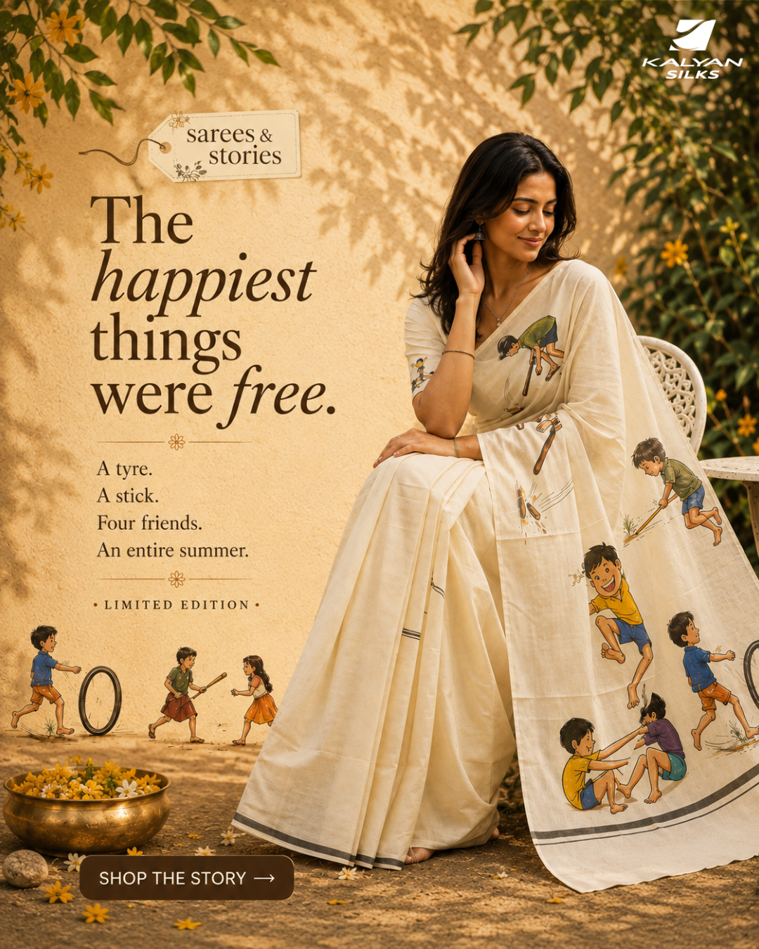Kalyan Silks Online Facebook ad: Some Sarees Carry Stories