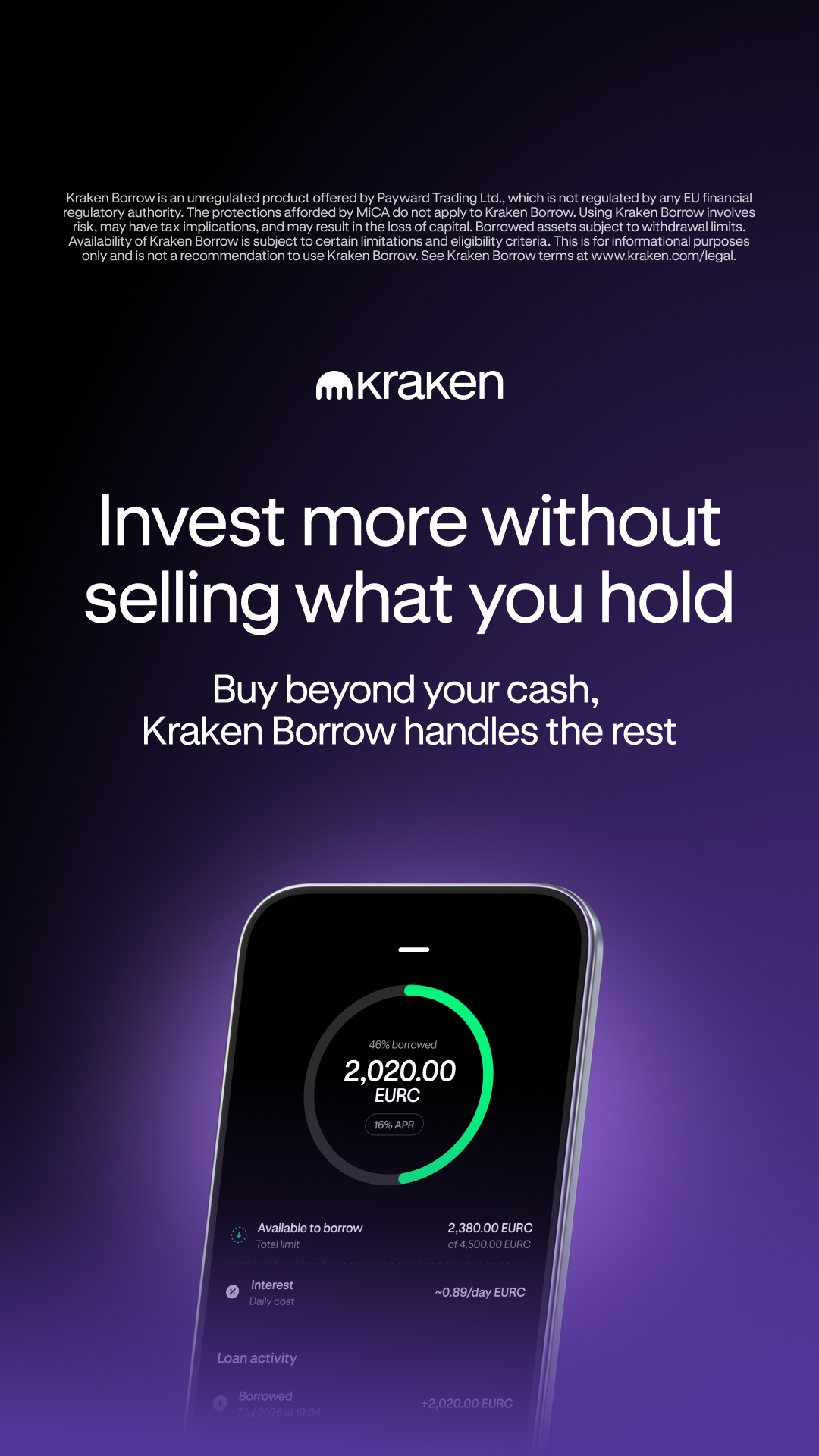 Kraken Digital Asset Exchange Facebook ad