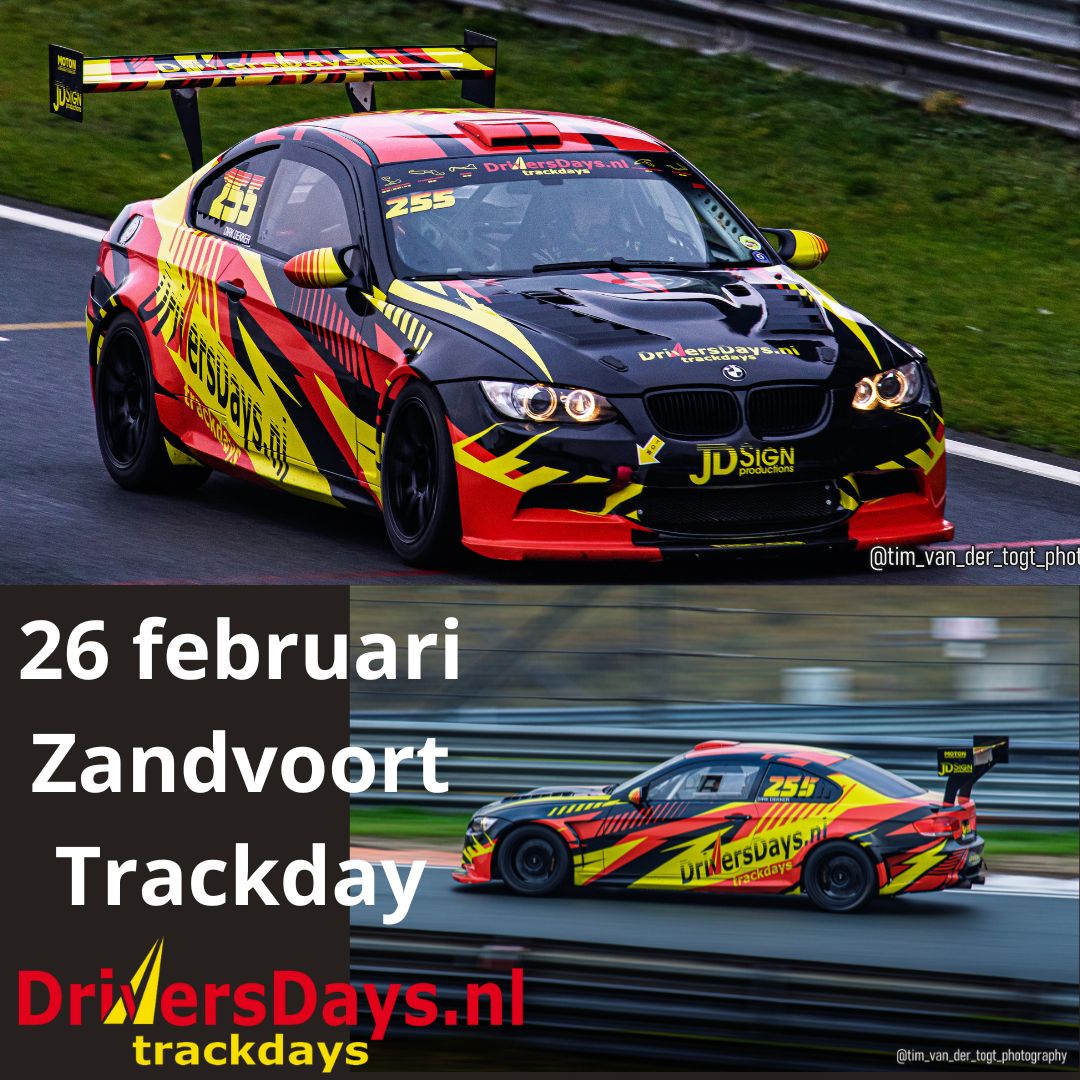 Driversdays trackdays Facebook ad: Het nieuwe trackseizoen begint waar je wilt zijn…