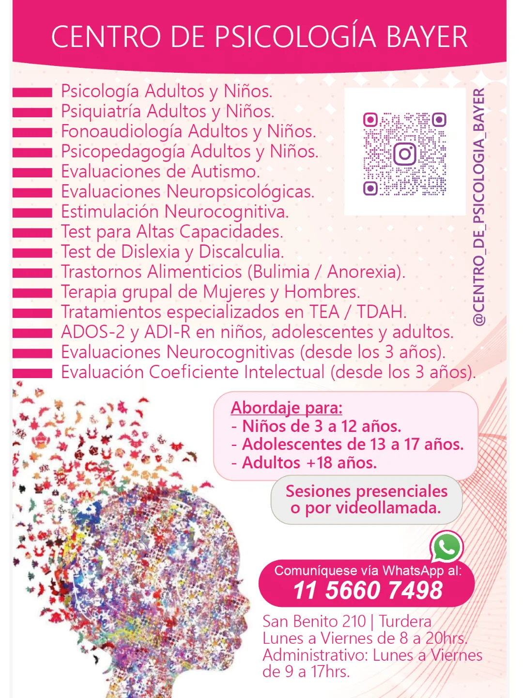 Centro de Psicología Bayer Facebook ad: ACTUALIZACIÓN DE INFORMACIÓN
