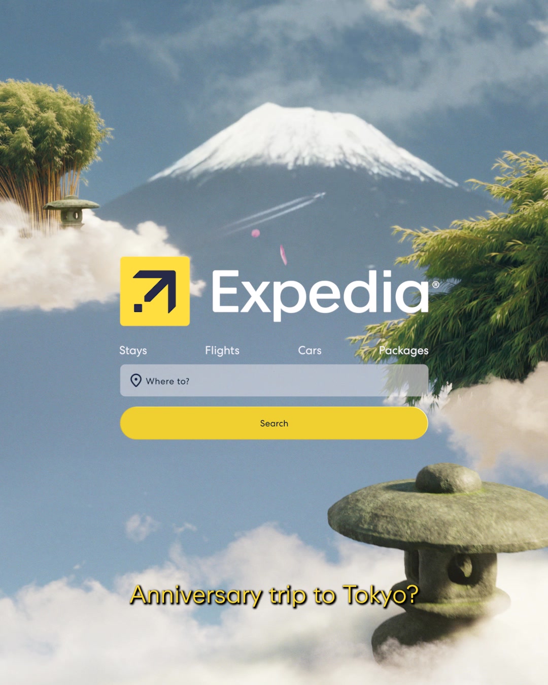 Expedia Facebook ad from Jul 1, 2026