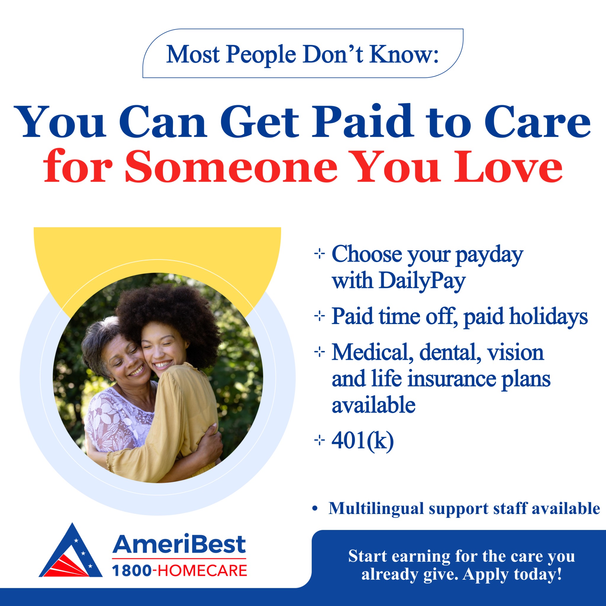 AmeriBest Home Care: 1800-HOMECARE Facebook ad