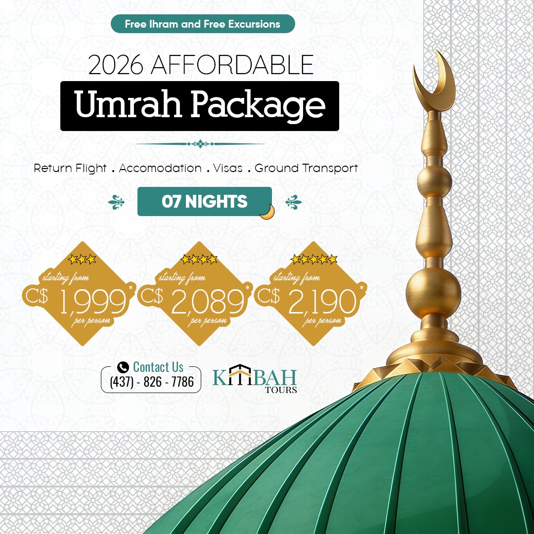 Kaabah Tours CA Facebook ad: Rated 4.9/5 on Trustpilot