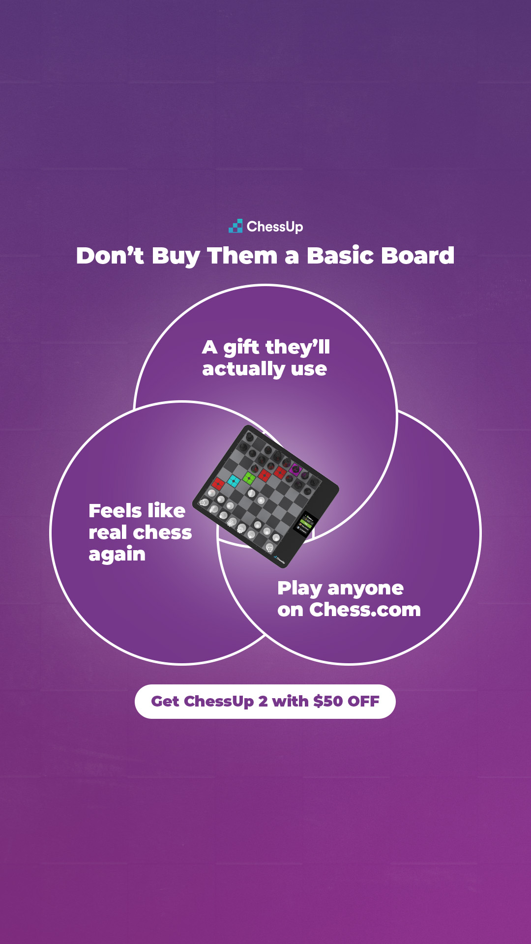 ChessUp Facebook ad