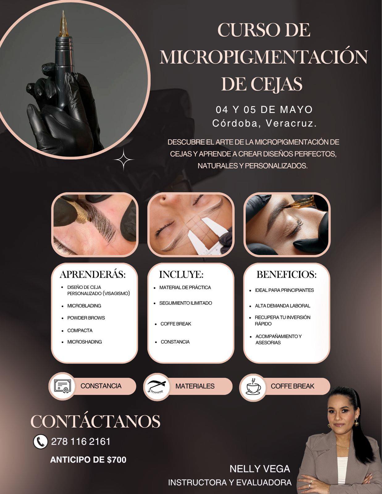 My lady NC Facebook ad: CURSO DE MICROPIGMENTACIÓN EN CEJAS