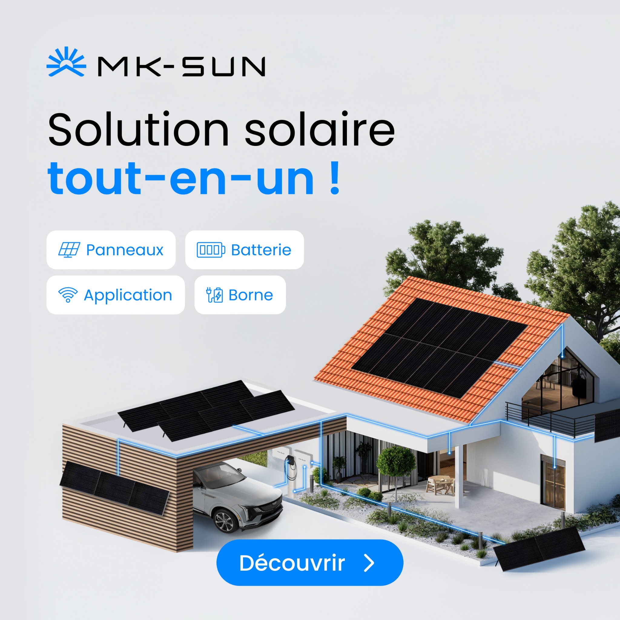 Mon Kit Solaire Facebook ad: Installation en 1 week-end