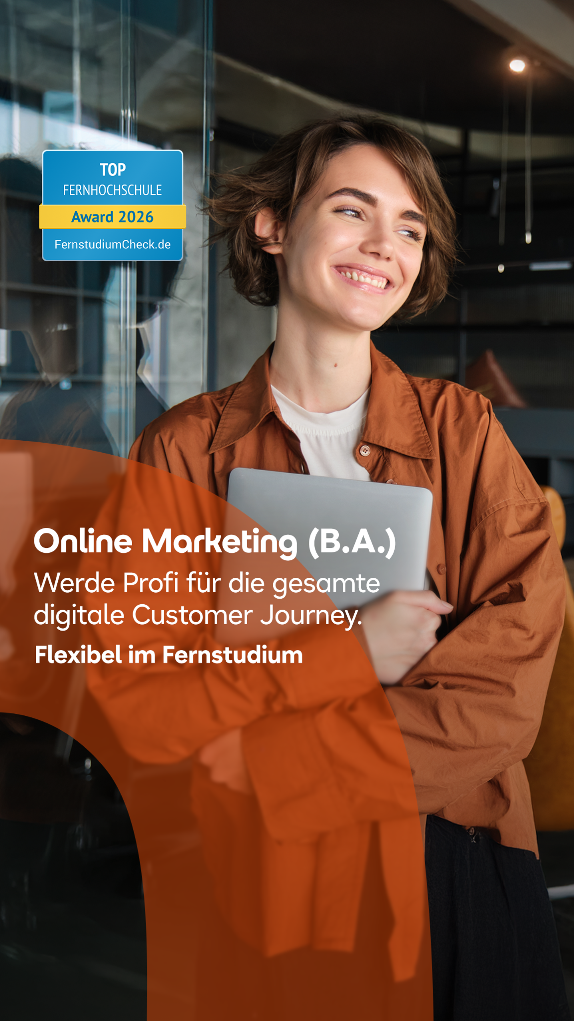 SRH Fernhochschule Facebook ad: Jetzt kostenloses Infomaterial anfordern