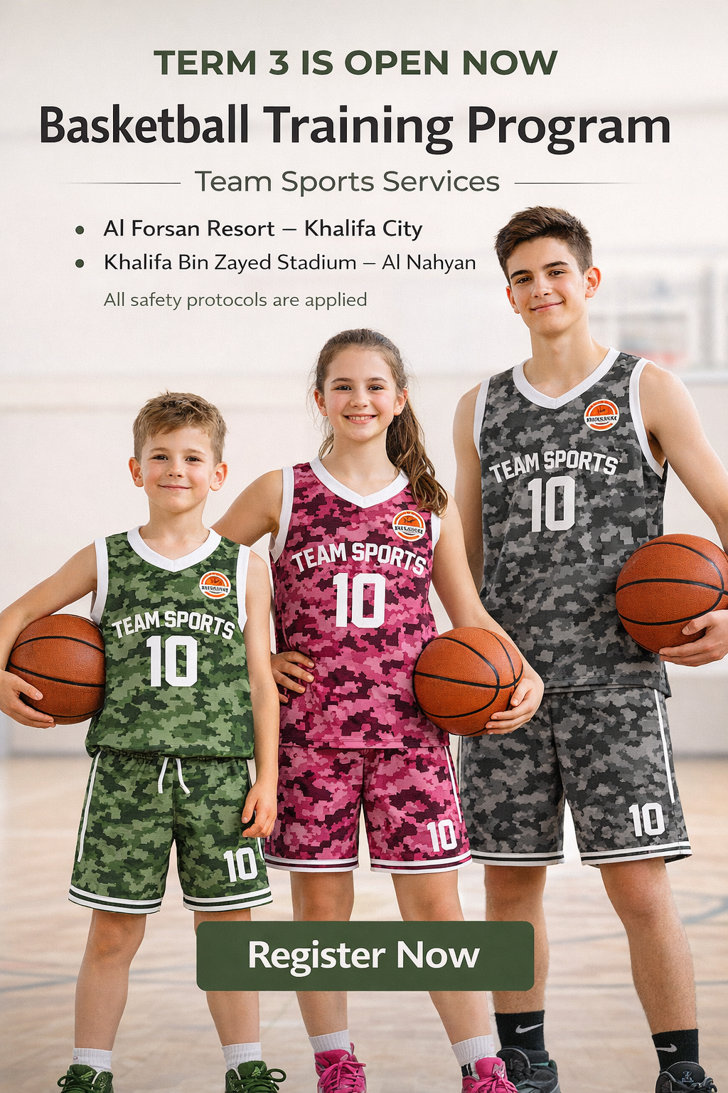 Team Sports Services Facebook ad from Apr 4, 2026