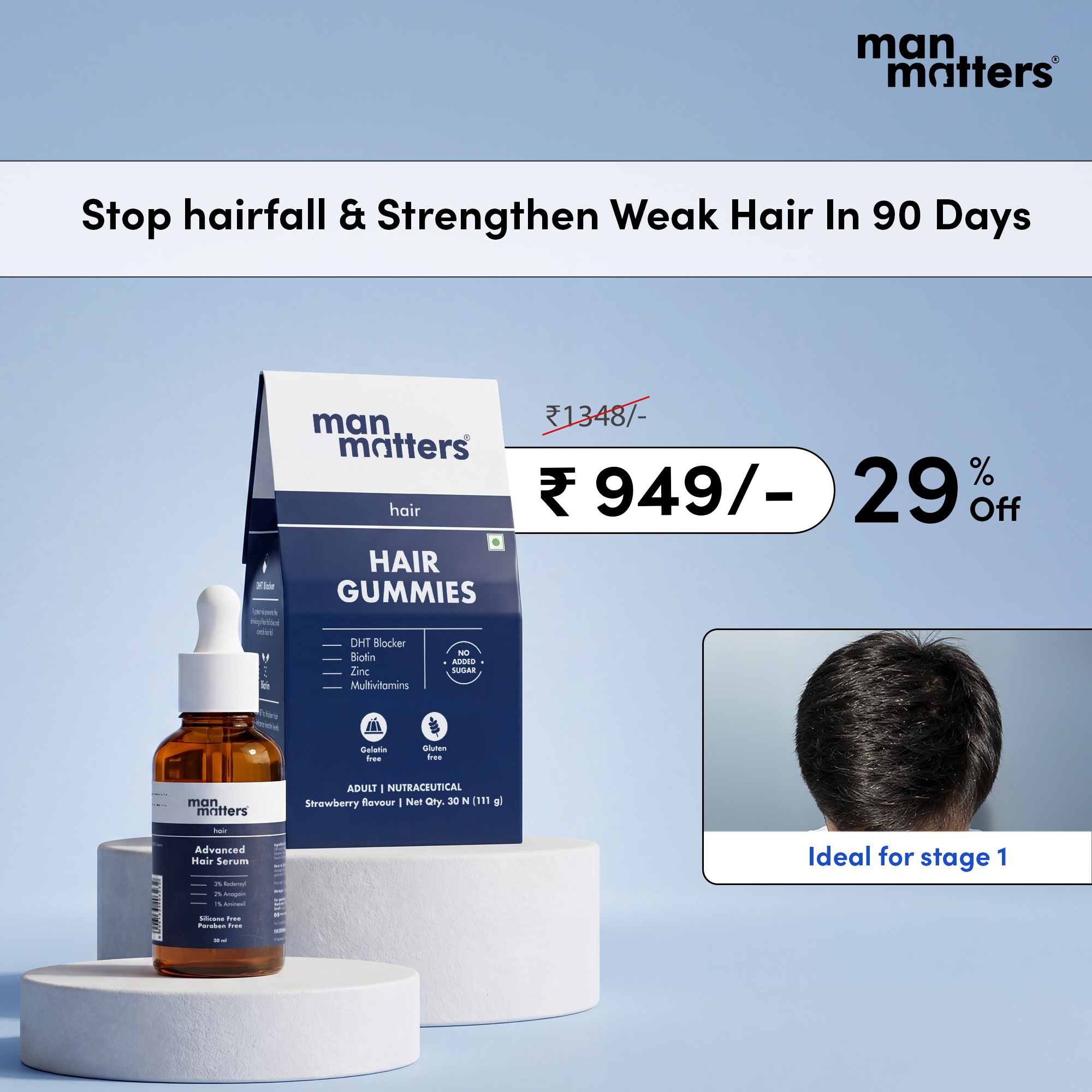 Hair Matters by Man Matters Facebook ad