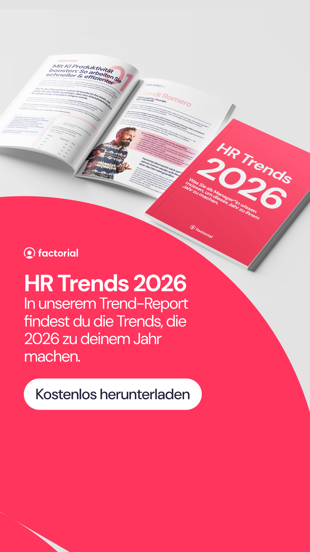 Factorial DACH Facebook ad from Nov 27, 2025