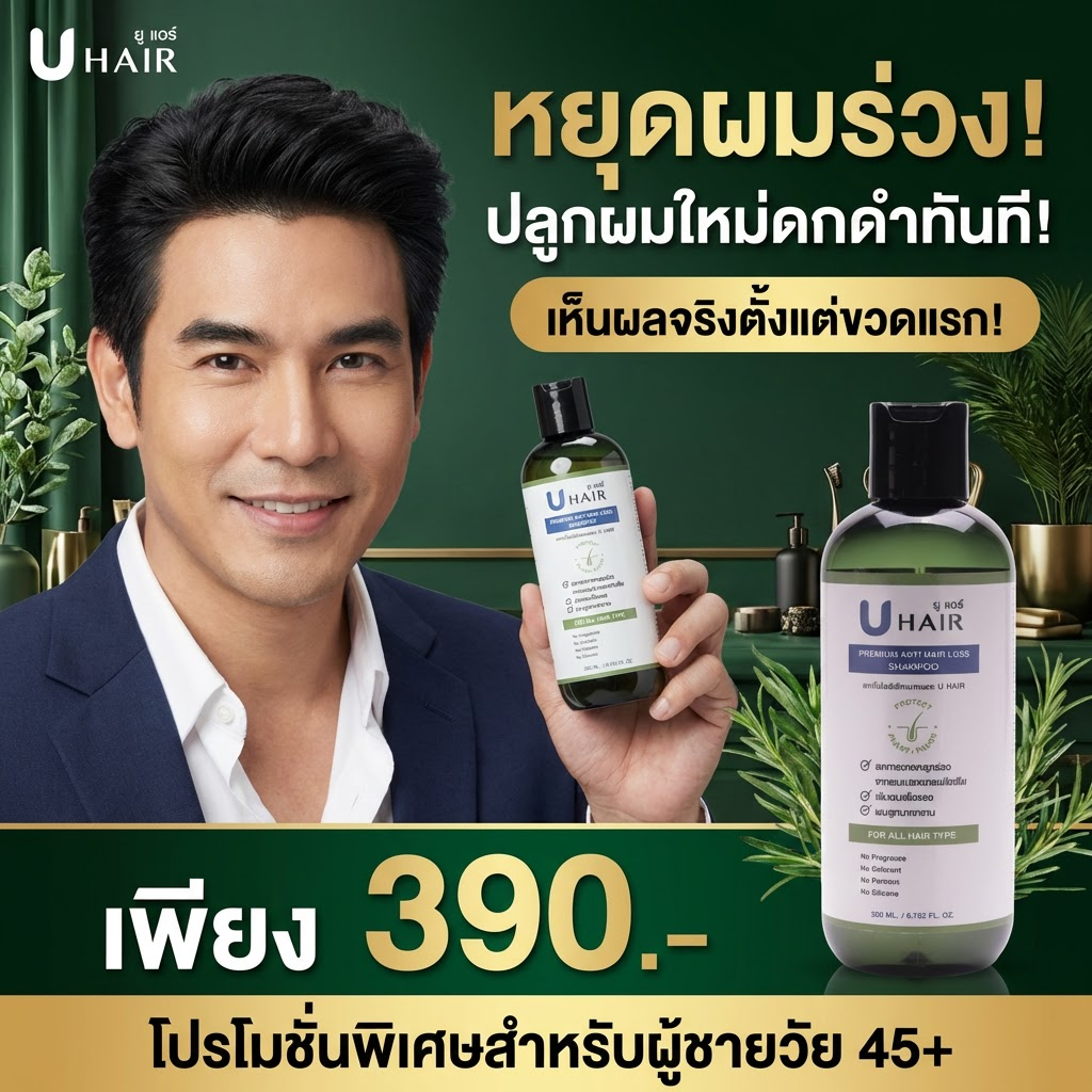UHair Premium ลดผมร่วง บำรุงหนังศีรษะ Facebook ad