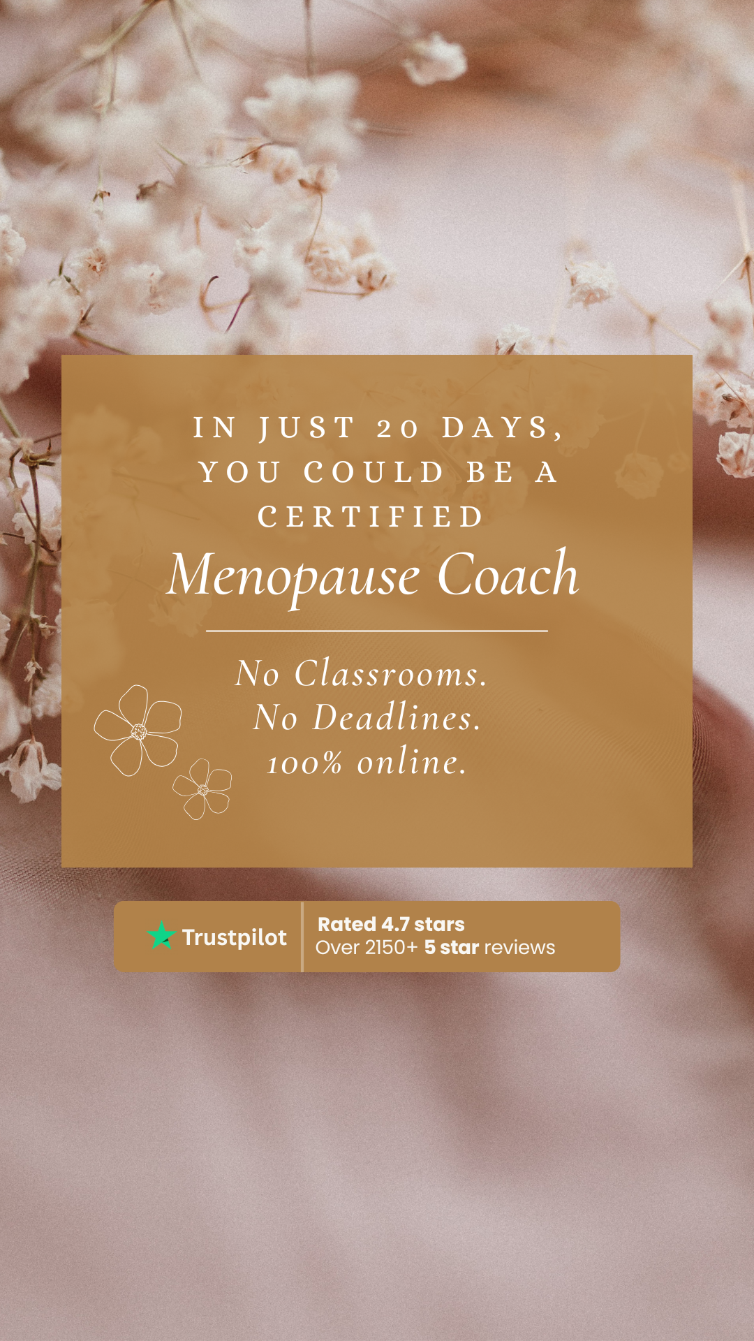 Efficient Coach Facebook ad: NEW: Become an Menopause Coach