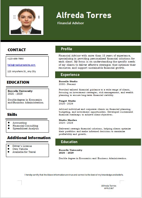 Resume Maker Facebook ad