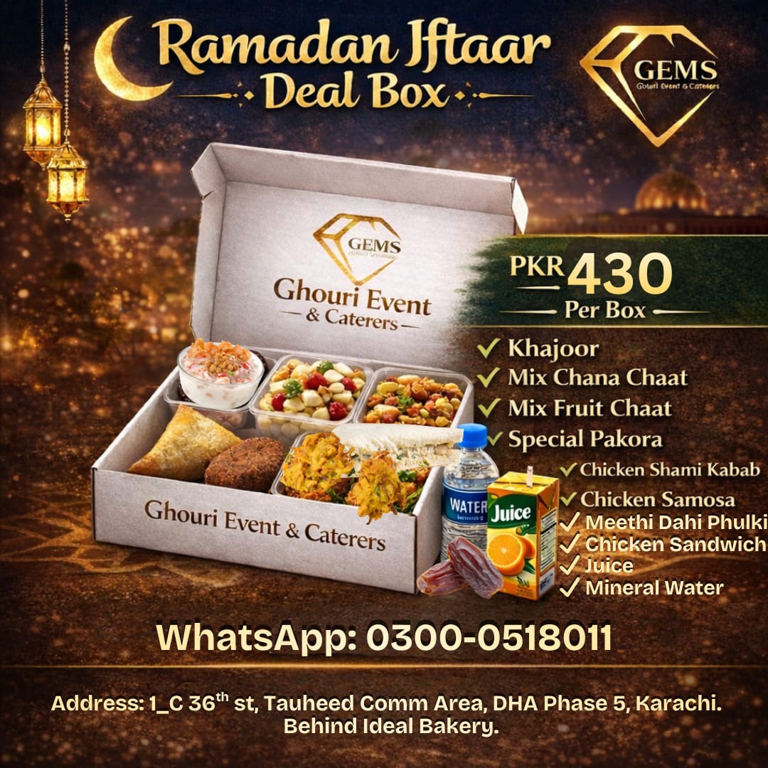 Ghouri Event Facebook ad: Premium Iftaar Box - PKR 430