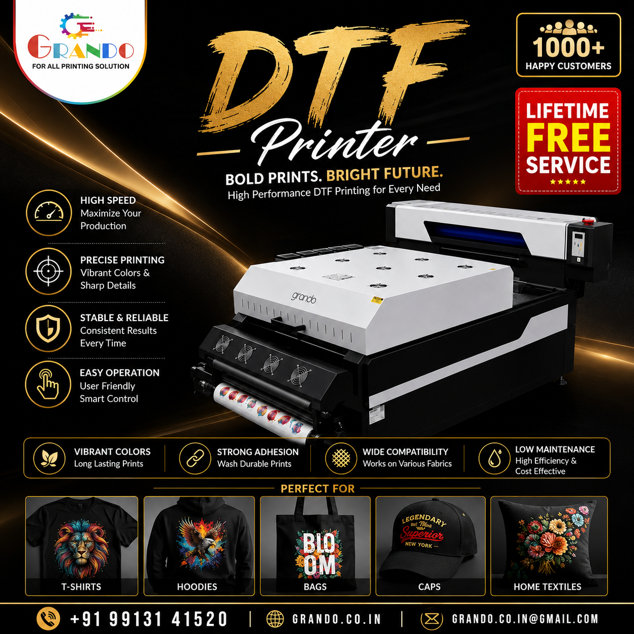 Grando - new culture of textiles Facebook ad: High Speed DTF Printer