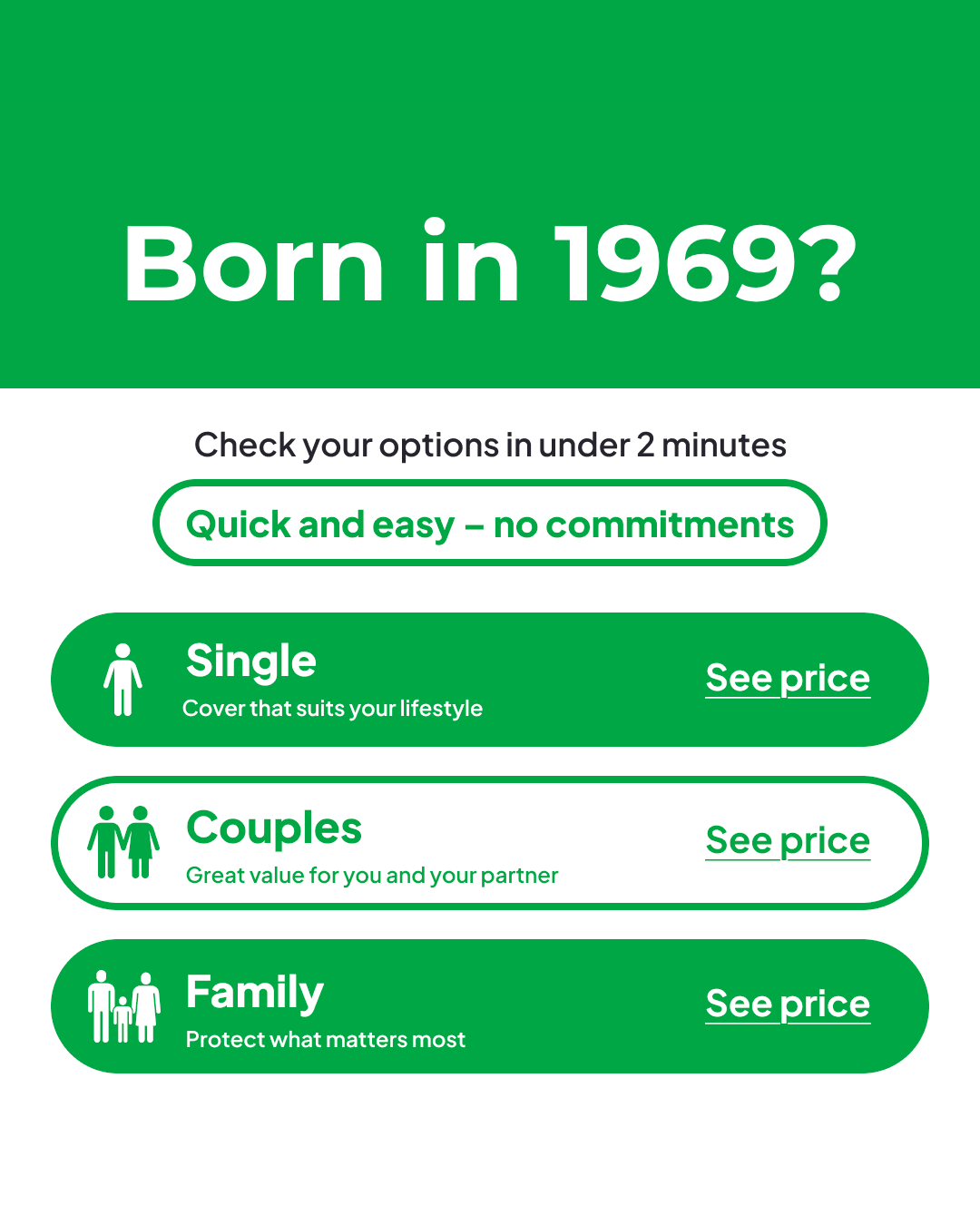 Health Insurance Comparison Facebook ad